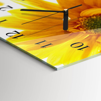 Quadrato orologio da parete Fiore
