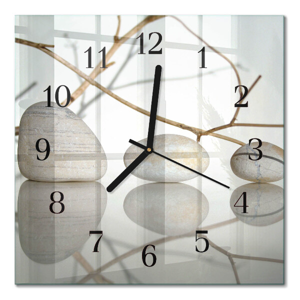 Orologio quadrato in vetro Pietre