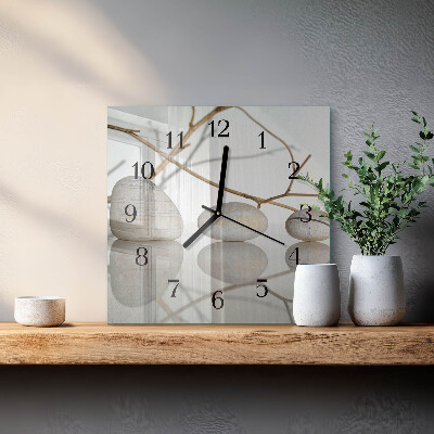 Orologio quadrato in vetro Pietre