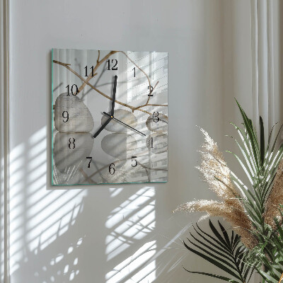Orologio quadrato in vetro Pietre