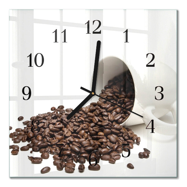 Quadrato orologio da parete Una tazza di caffè