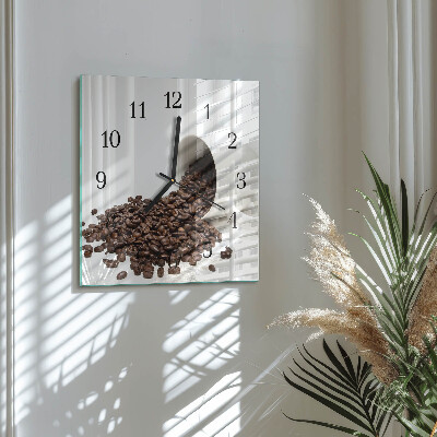 Quadrato orologio da parete Una tazza di caffè