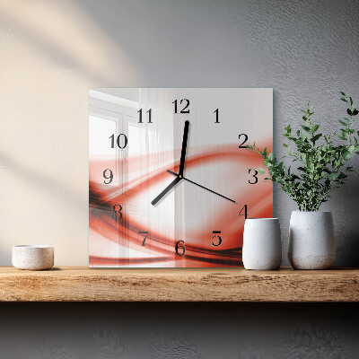 Orologio quadrato in vetro Linee astratte