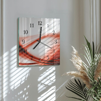 Orologio quadrato in vetro Linee astratte