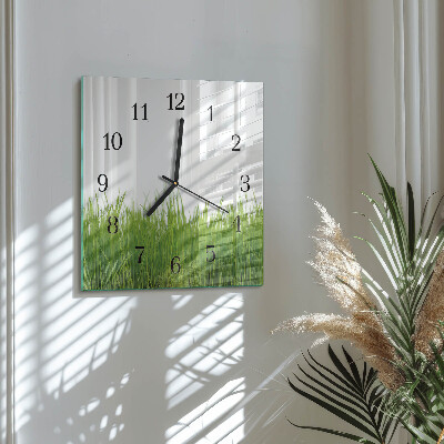Quadrato orologio in vetro decorativo Arte fluviale