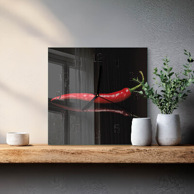 Orologio quadrato Peperoncino