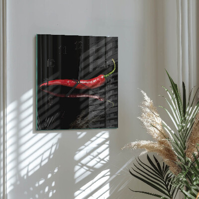 Orologio quadrato Peperoncino