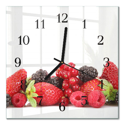 Orologio quadrato in vetro Frutta