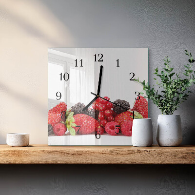 Orologio quadrato in vetro Frutta