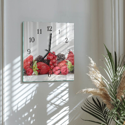 Orologio quadrato in vetro Frutta