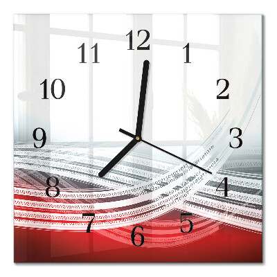 Quadrato orologio in vetro decorativo Astrazione