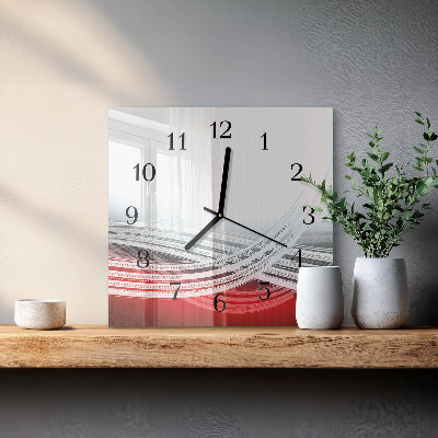Quadrato orologio in vetro decorativo Astrazione