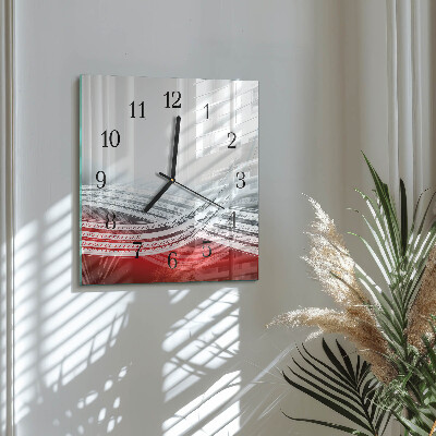 Quadrato orologio in vetro decorativo Astrazione