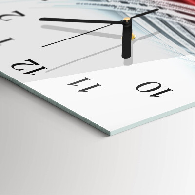 Quadrato orologio in vetro decorativo Astrazione