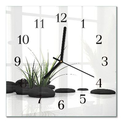 Orologio quadrato in vetro Pietre