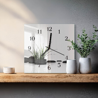 Orologio quadrato in vetro Pietre
