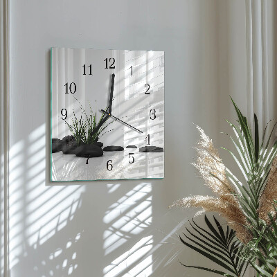 Orologio quadrato in vetro Pietre