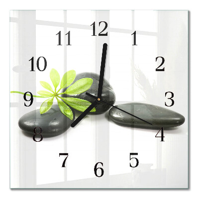 Quadrato orologio da parete Pietre