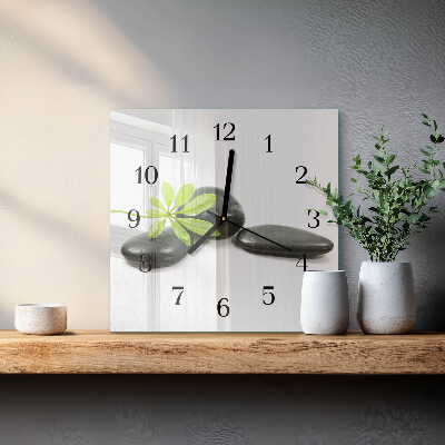 Quadrato orologio da parete Pietre