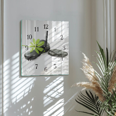 Quadrato orologio da parete Pietre