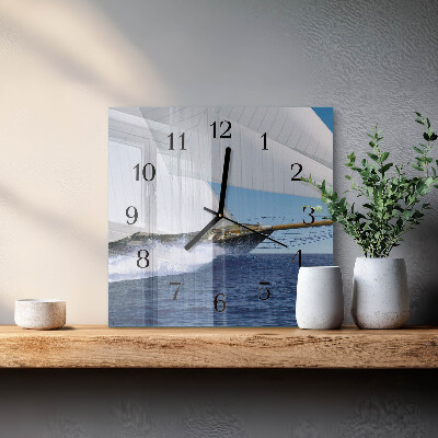 Orologio quadrato Barca a vela