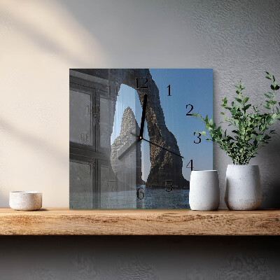Quadrato orologio in vetro decorativo Calcolo