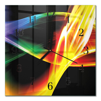 Orologio quadrato in vetro Astrazione