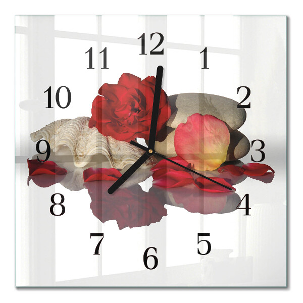 Orologio quadrato Ciotola di rose