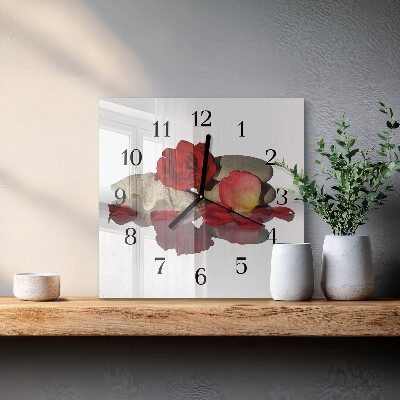 Orologio quadrato Ciotola di rose