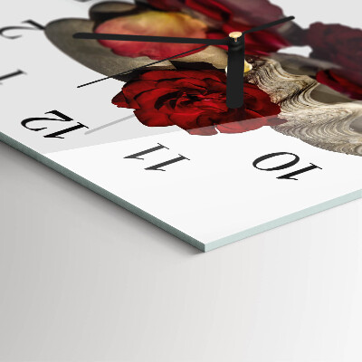 Orologio quadrato Ciotola di rose