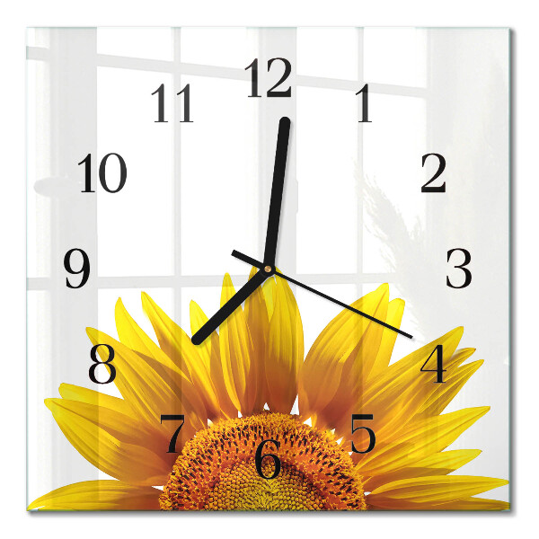 Quadrato orologio da parete Fiore