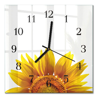 Quadrato orologio da parete Fiore