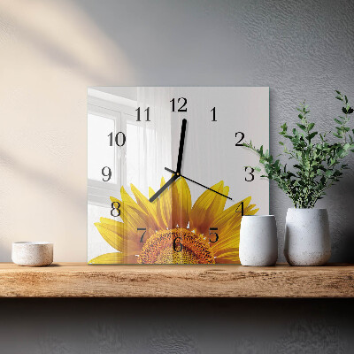 Quadrato orologio da parete Fiore
