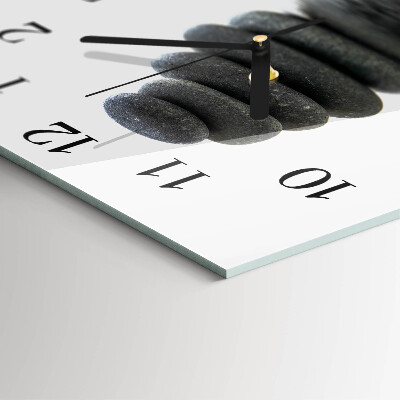Quadrato orologio in vetro decorativo Pietre