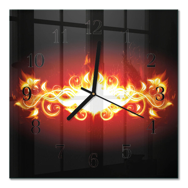Orologio quadrato Fiore di fuoco