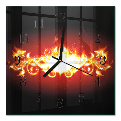 Orologio quadrato Fiore di fuoco