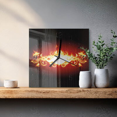 Orologio quadrato Fiore di fuoco