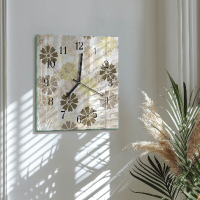 Quadrato orologio in vetro decorativo Arte fluviale