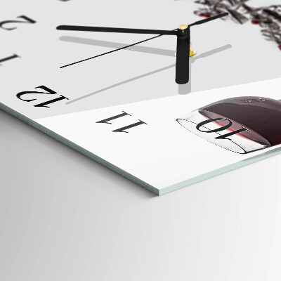 Quadrato orologio da parete Un bicchiere di vino