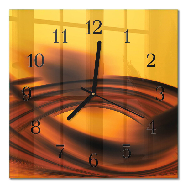 Quadrato orologio in vetro decorativo Astrazione