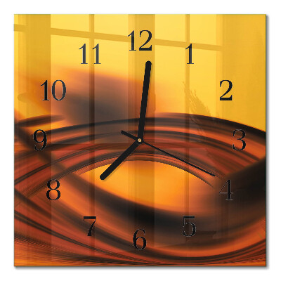 Quadrato orologio in vetro decorativo Astrazione