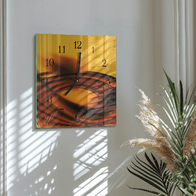 Quadrato orologio in vetro decorativo Astrazione