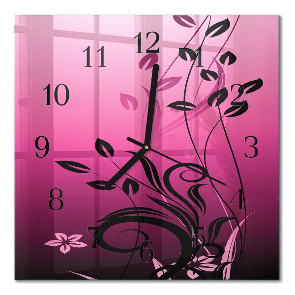 Quadrato orologio in vetro decorativo Arte fluviale