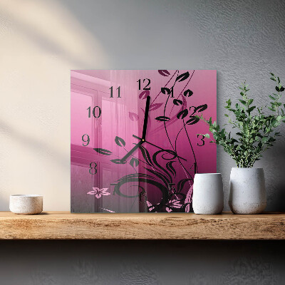 Quadrato orologio in vetro decorativo Arte fluviale
