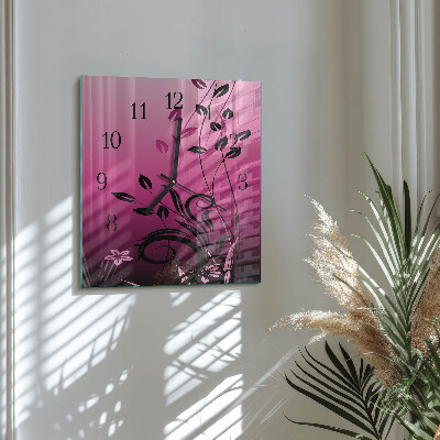 Quadrato orologio in vetro decorativo Arte fluviale
