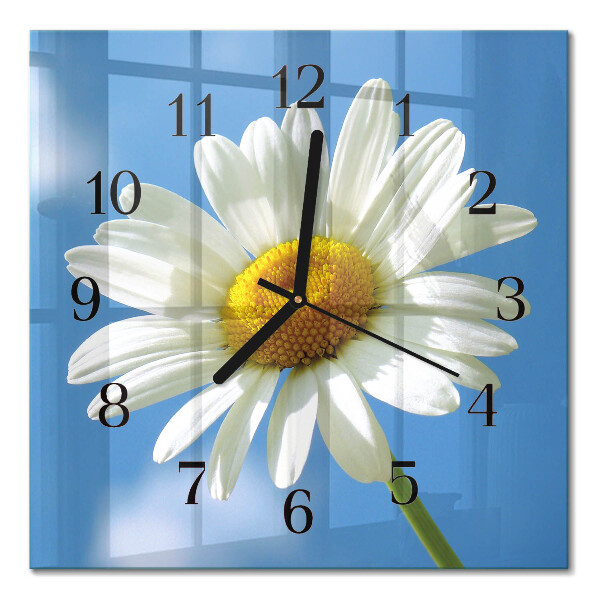 Quadrato orologio da parete Fiore