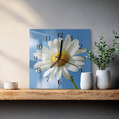 Quadrato orologio da parete Fiore