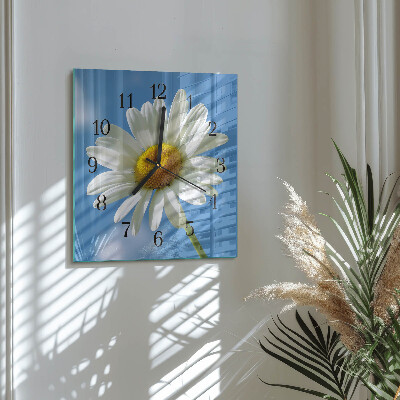 Quadrato orologio da parete Fiore