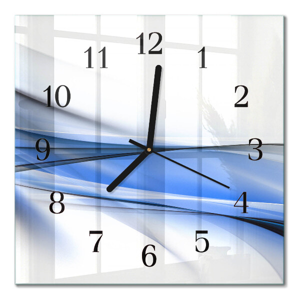 Quadrato orologio in vetro decorativo Linee astratte