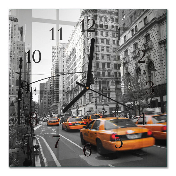 Orologio quadrato in vetro Taxi a New York